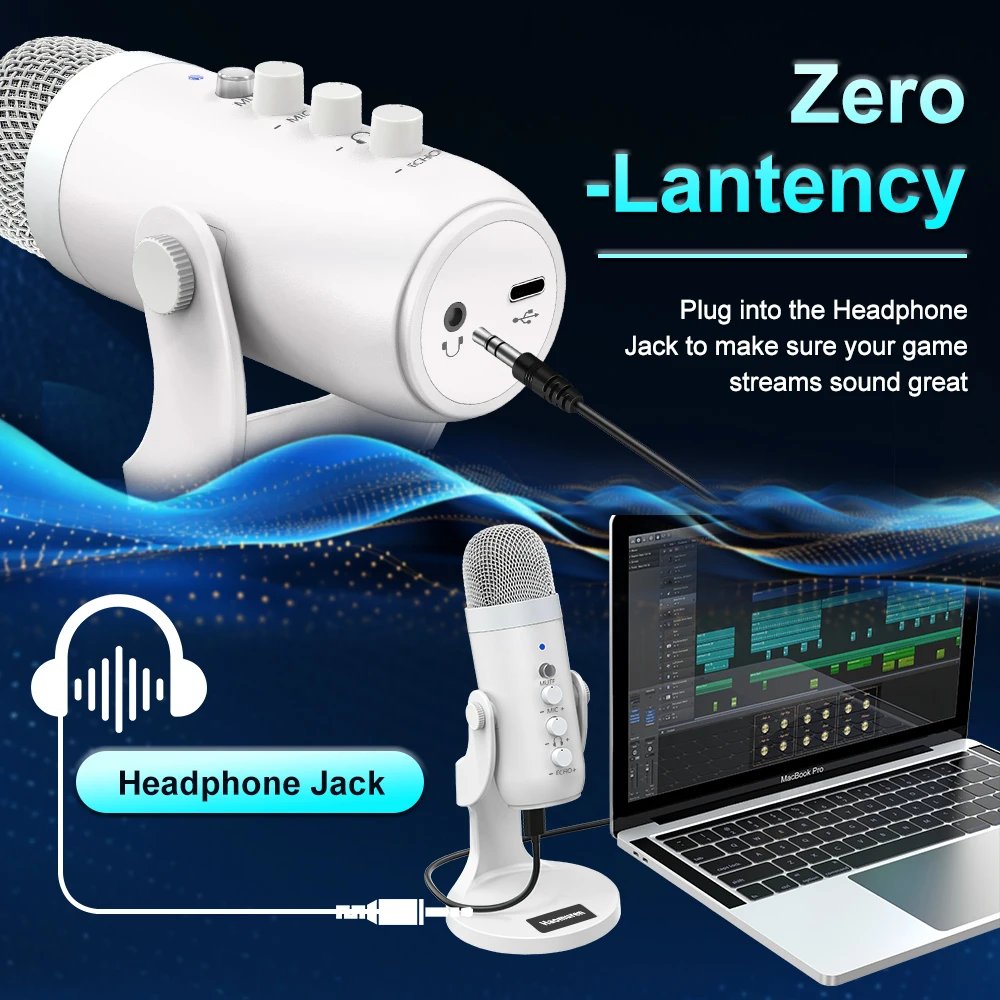 Headphone output for direct microphone monitoring