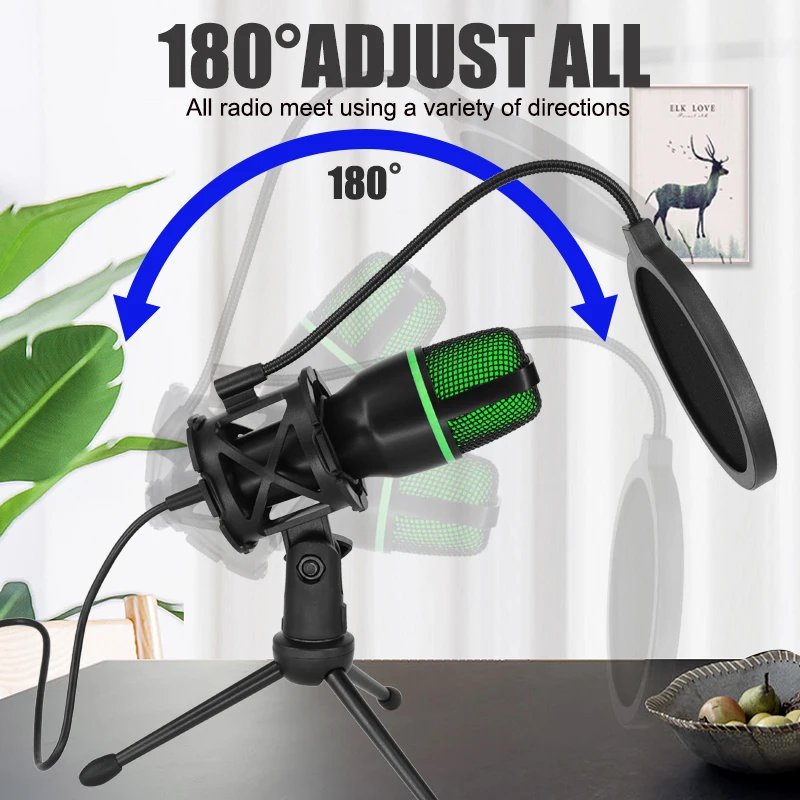 USB microphone for streaming and podcast recording
