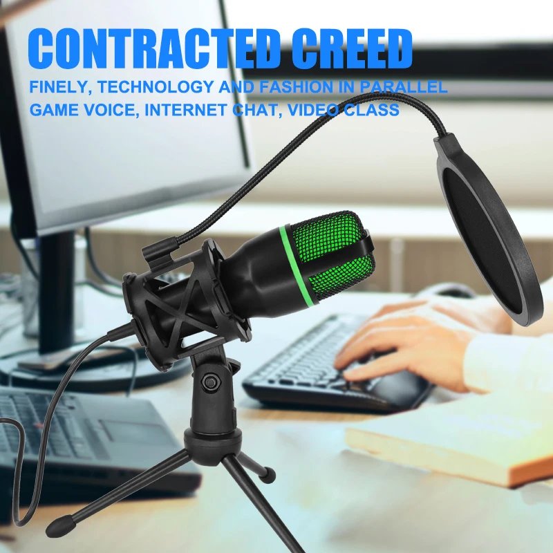 USB condenser microphone side view
