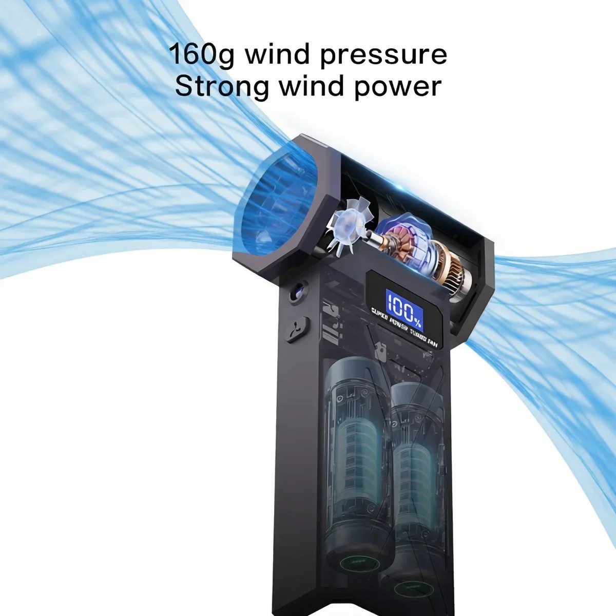 Portable turbo air duster and included accessories