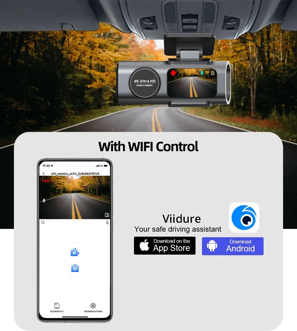 4K Wi-Fi dash cam gallery image 4