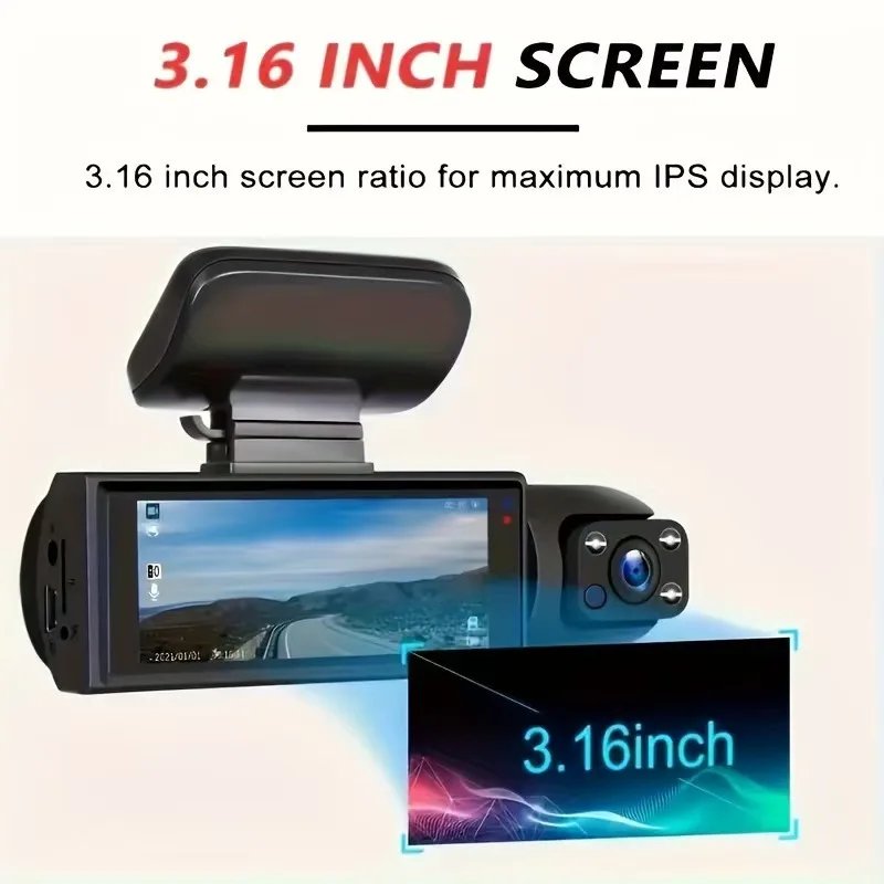 1080P dual camera dash cam gallery image 3