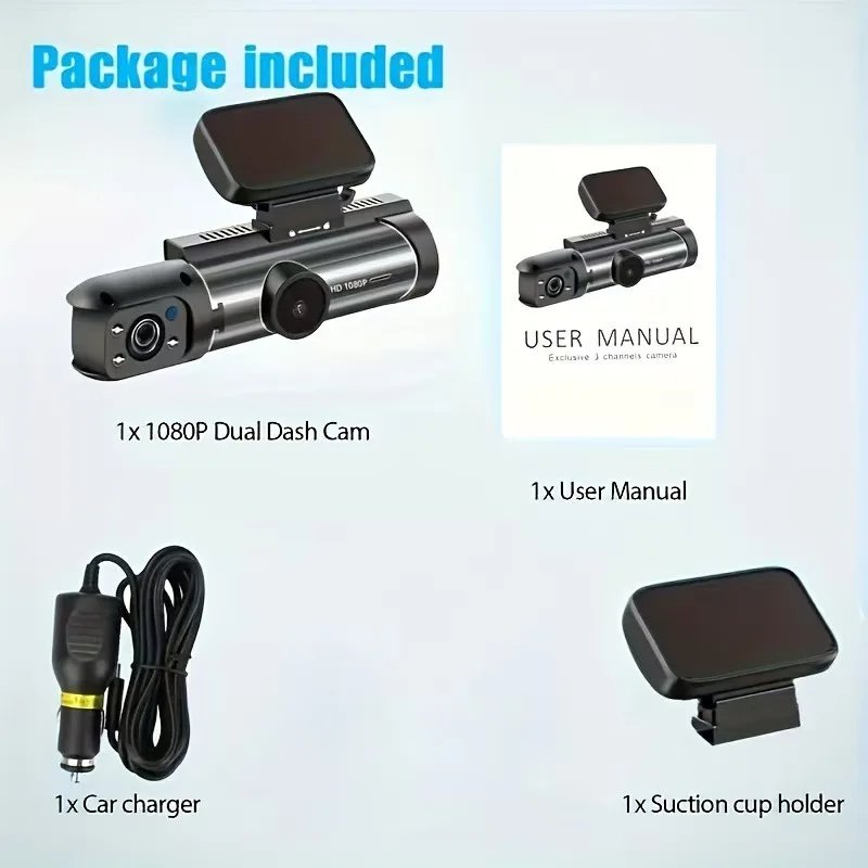 1080P dual camera dash cam gallery image 5