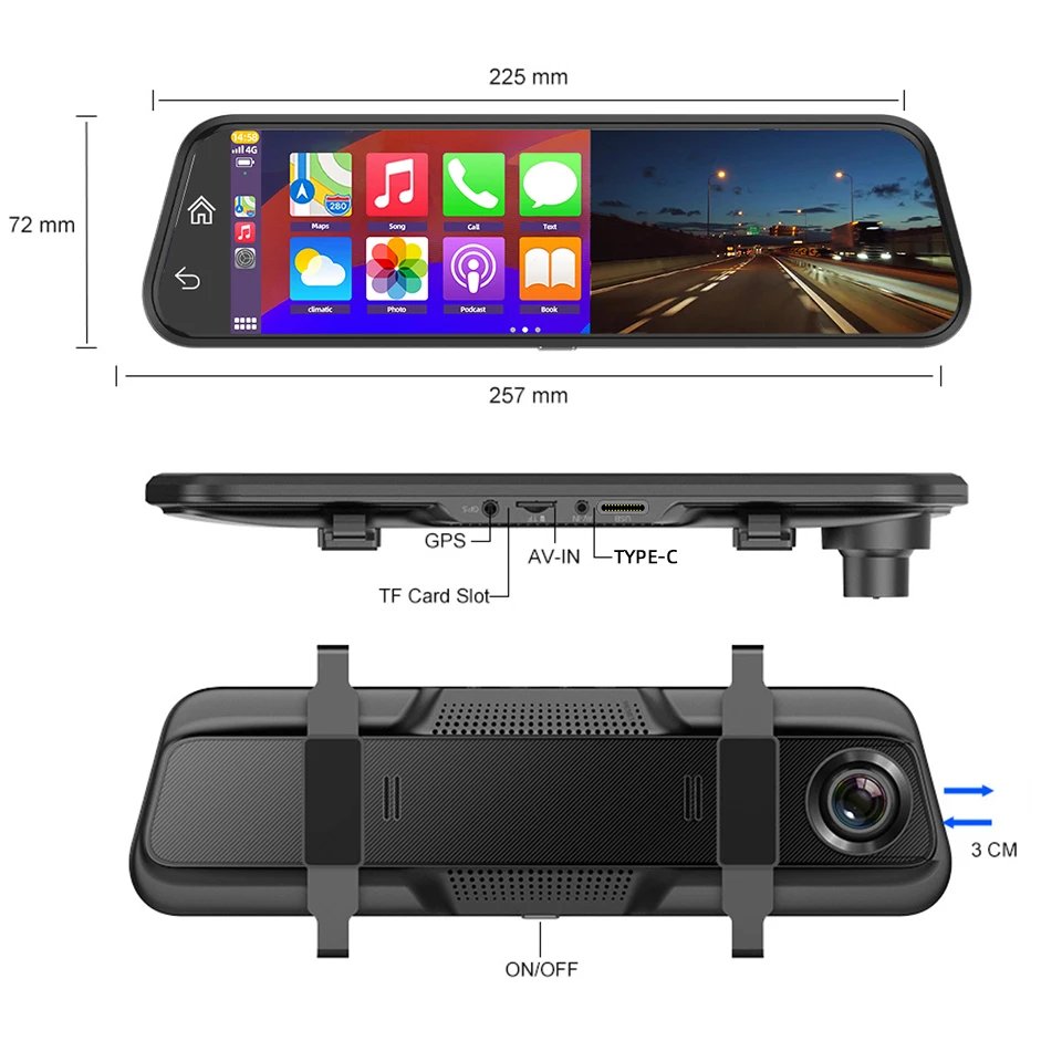 4K touchscreen dash cam gallery image 5
