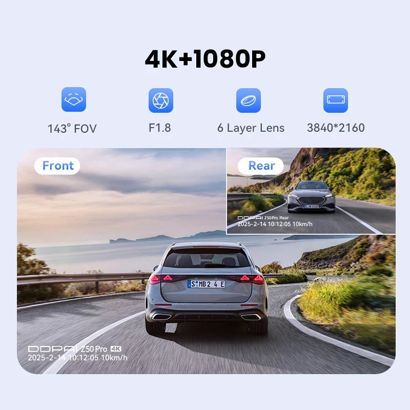 4K dual dash cam gallery image 2