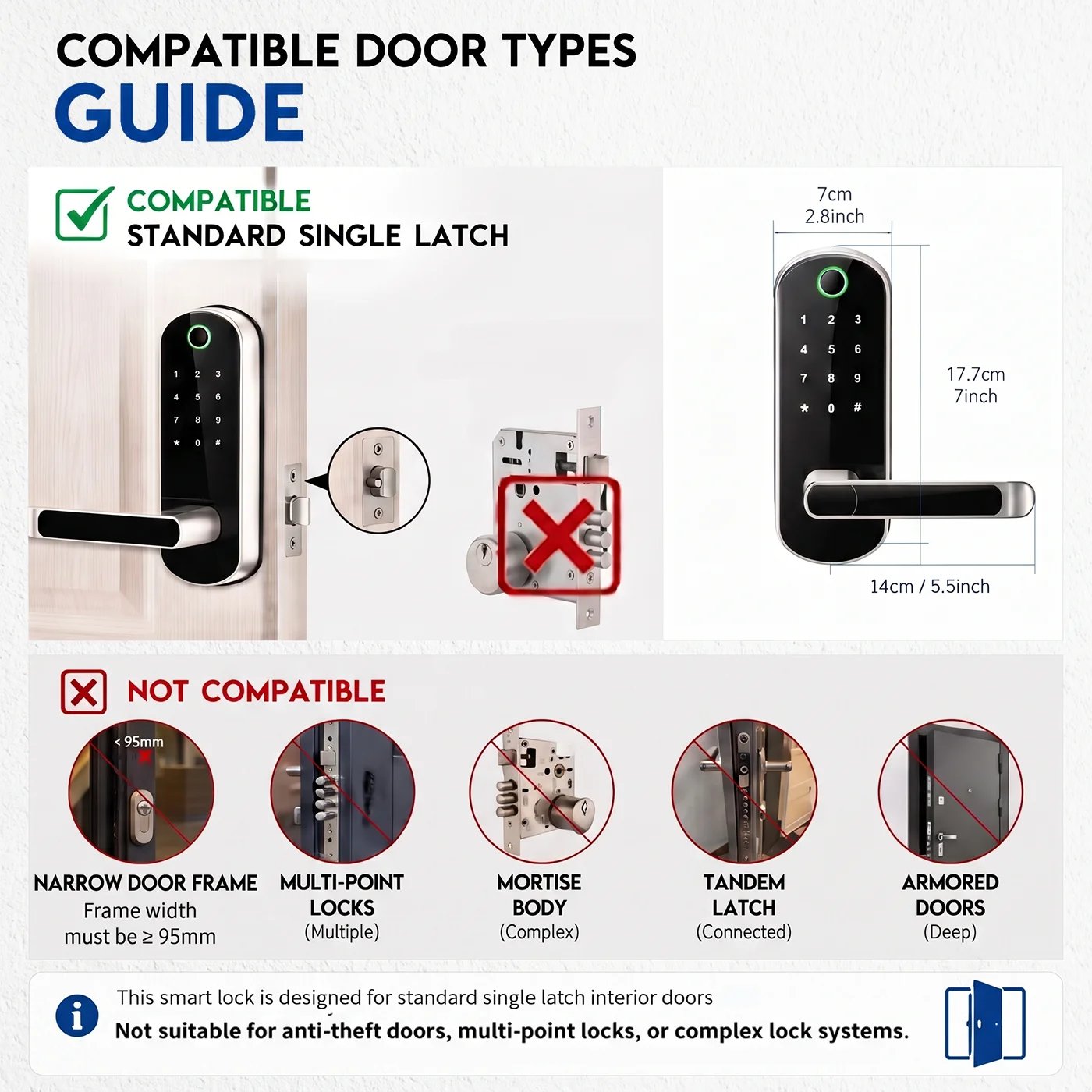 Smart fingerprint door lock gallery image 2