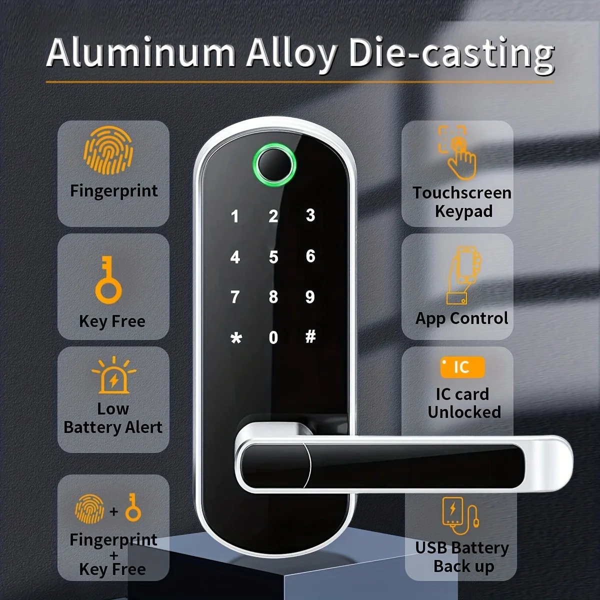 Smart fingerprint door lock gallery image 4