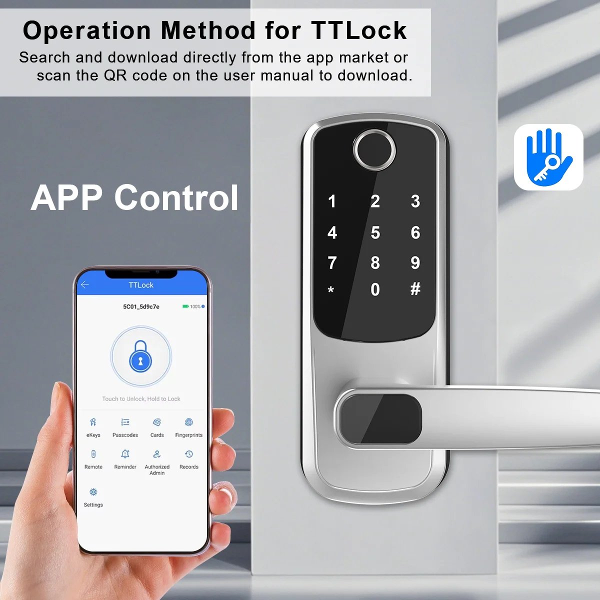 Wi-Fi smart fingerprint door lock gallery image 1