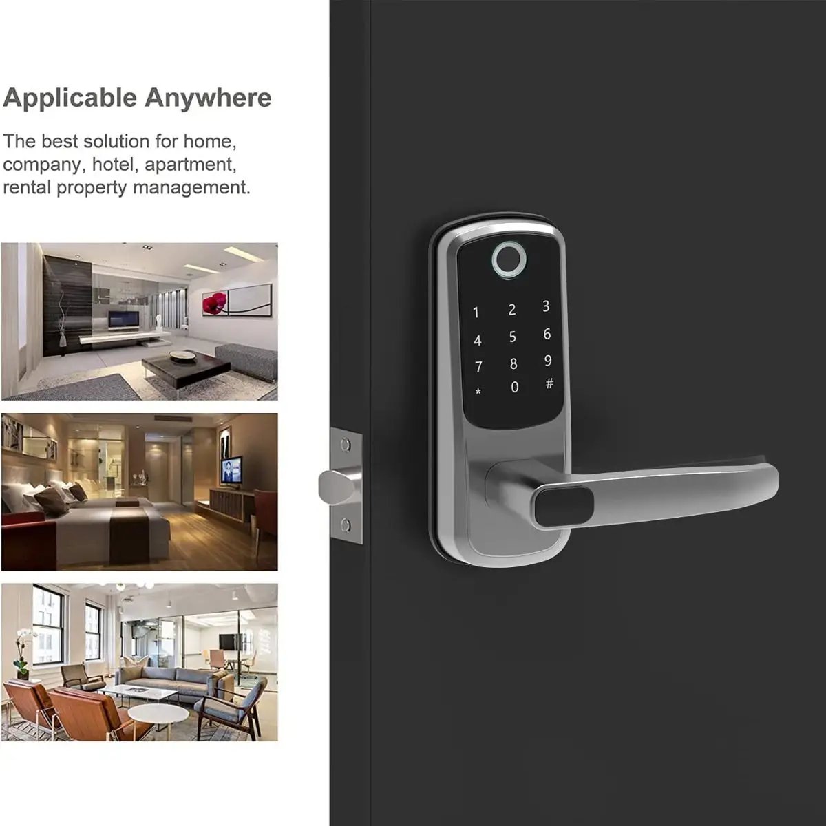 Wi-Fi smart fingerprint door lock gallery image 4