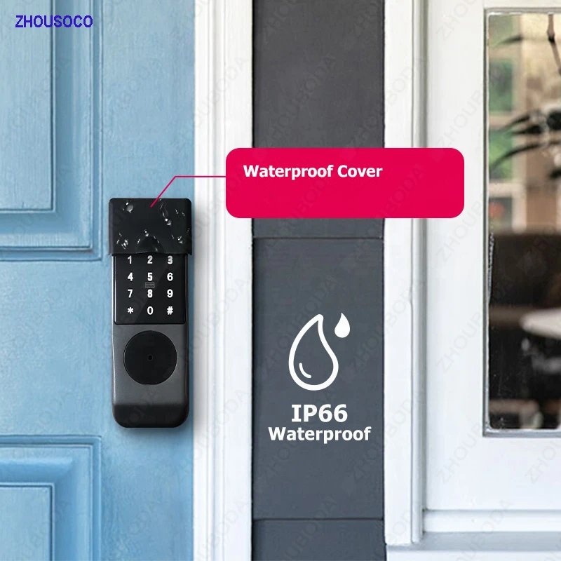 Smart fingerprint gate lock gallery image 1