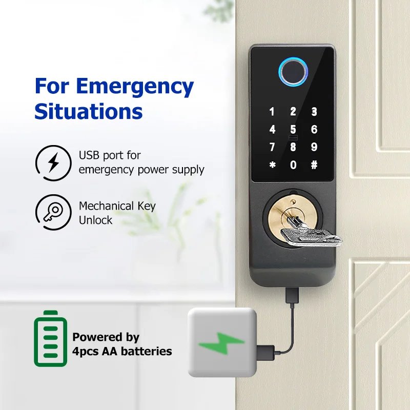 Smart fingerprint gate lock gallery image 4