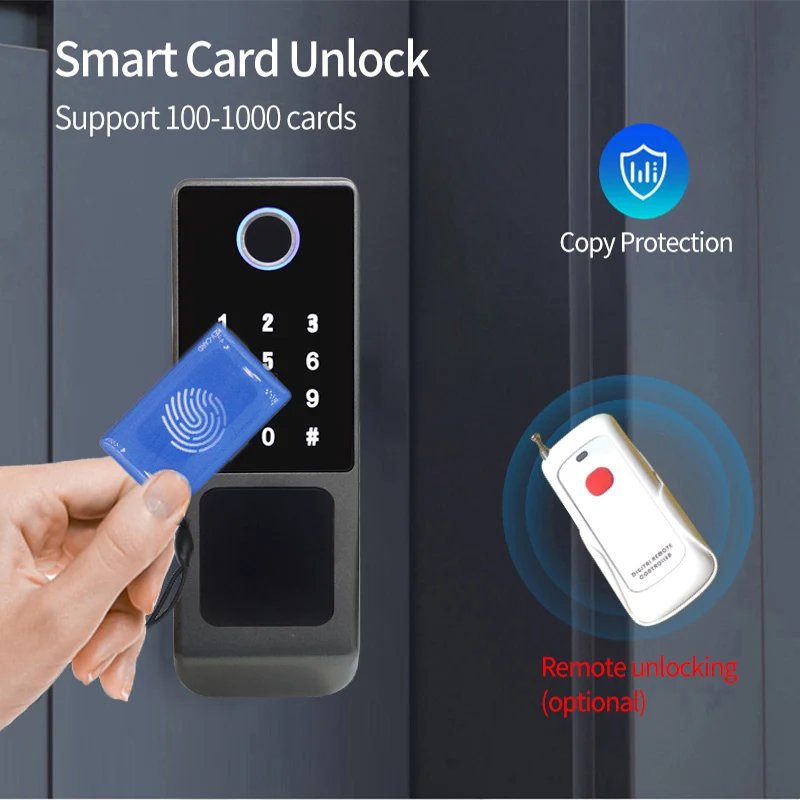 Smart fingerprint gate lock gallery image 2