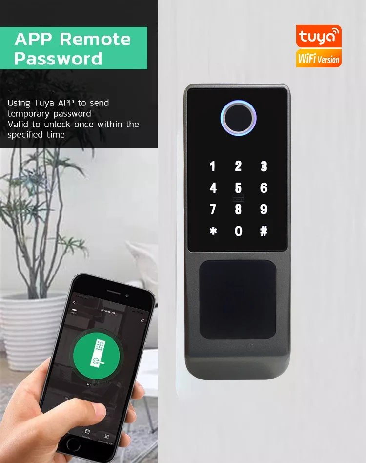 Smart fingerprint gate lock gallery image 3