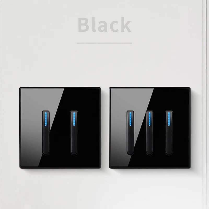 Tempered glass wall light switch gallery image 4