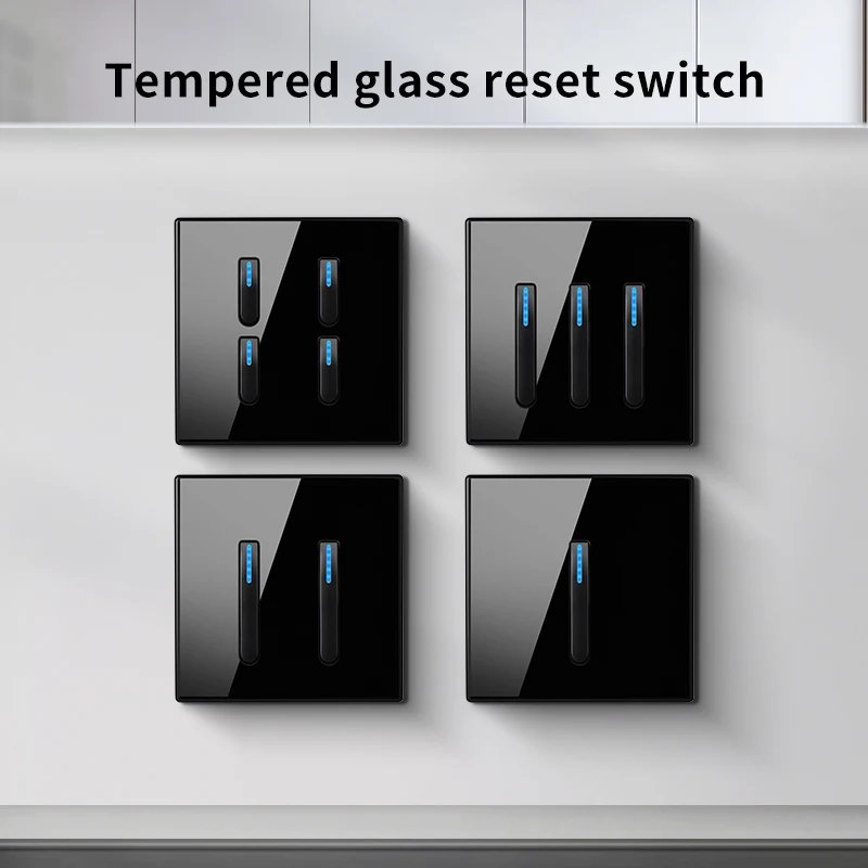 Tempered glass wall light switch gallery image 1