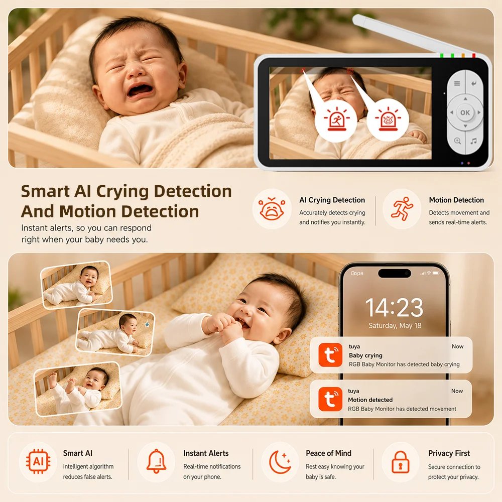 1080P Wi-Fi baby monitor gallery image 4