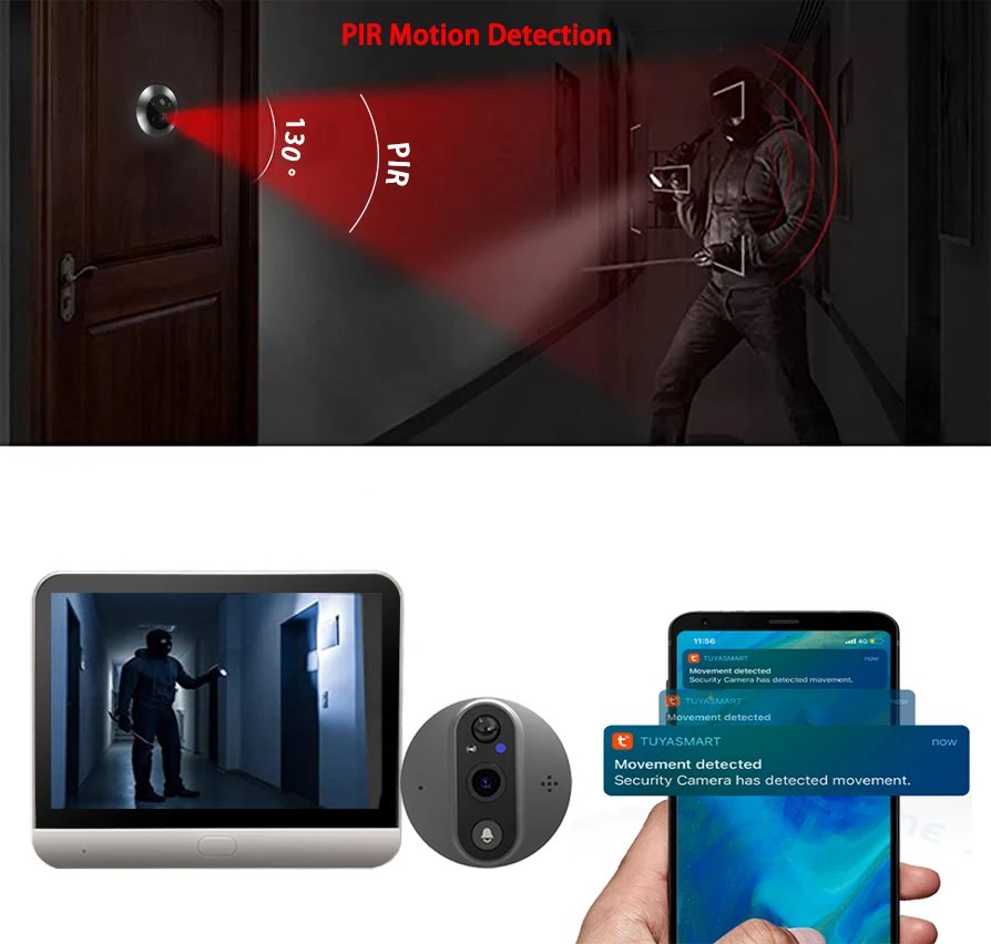 1080P Tuya Wi-Fi video doorbell gallery image 1