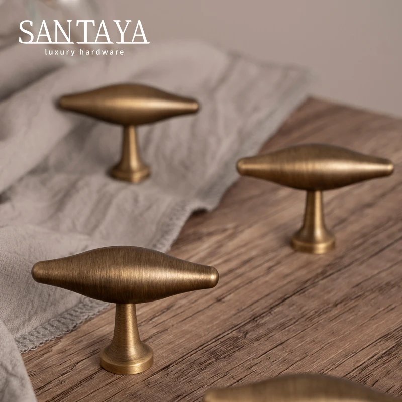 Antique brass cabinet handle and knob gallery image 2