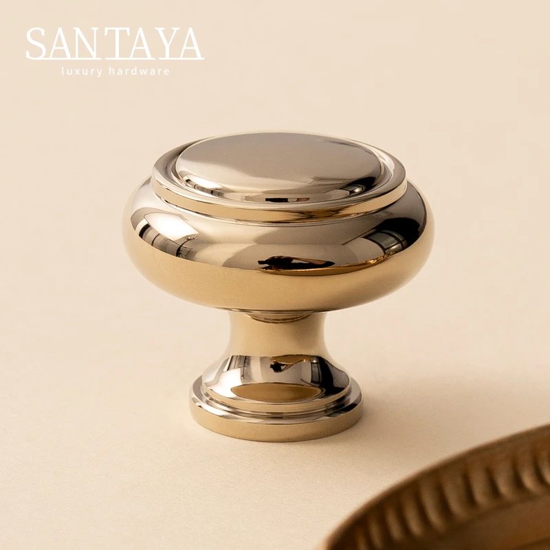 Bright gold PVD brass cabinet handle gallery image 3