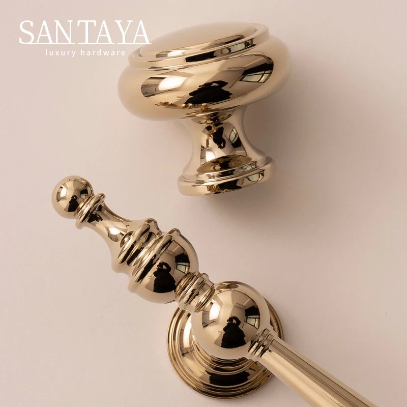 Bright gold PVD brass cabinet handle gallery image 2