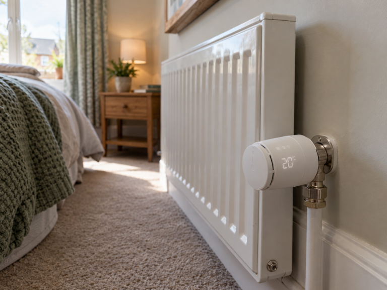 Smart Radiator in a Cosy Bedroom